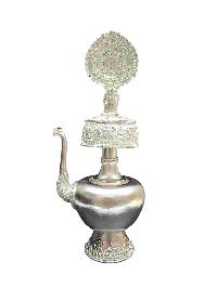 Buddhist Handmade Bhumpa- Bhumba Offering Bowl Set, [silver Plated]