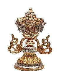 Buddhist Handmade [eight] Set Tibetan Offering Set Of Ashtamangala, [partly Gold Plated, Silver Plated]