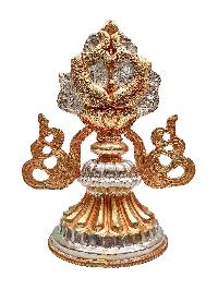 Buddhist Handmade [eight] Set Tibetan Offering Set Of Ashtamangala, [partly Gold Plated, Silver Plated]