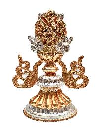Buddhist Handmade [eight] Set Tibetan Offering Set Of Ashtamangala, [partly Gold Plated, Silver Plated]