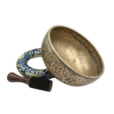 [old], Buddhist [real Antique] Hand Beaten [jambati] Singing Bowl, [select Accessories]