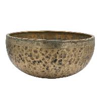 [old], Buddhist [real Antique] Hand Beaten [jambati] Singing Bowl, [select Accessories]