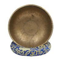 [old], Buddhist [real Antique] Hand Beaten [jambati] Singing Bowl, [select Accessories]