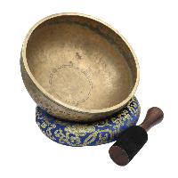 [old], Buddhist [real Antique] Hand Beaten [jambati] Singing Bowl, [select Accessories]
