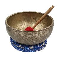 [old], Buddhist [real Antique] Hand Beaten [jambati] Singing Bowl, [select Accessories]