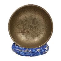 [old], Buddhist [real Antique] Hand Beaten [jambati] Singing Bowl, [select Accessories]
