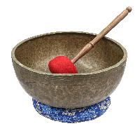 [old], Buddhist [real Antique] Hand Beaten [jambati] Singing Bowl, [select Accessories]