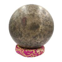 [old], Buddhist [real Antique] Hand Beaten [jambati] Singing Bowl, [select Accessories]
