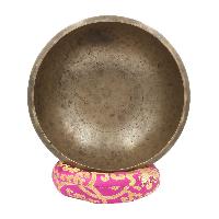 [old], Buddhist [real Antique] Hand Beaten [jambati] Singing Bowl, [select Accessories]