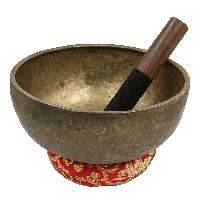 [old], Buddhist [real Antique] Hand Beaten [jambati] Singing Bowl, [select Accessories]