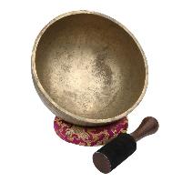 [old], Buddhist [real Antique] Hand Beaten [jambati] Singing Bowl, [select Accessories]