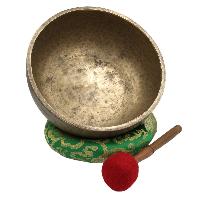 [old], Buddhist [real Antique] Hand Beaten [jambati] Singing Bowl, [select Accessories]