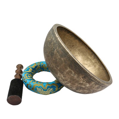 [old], Buddhist [real Antique] Hand Beaten [jambati] Singing Bowl, [select Accessories]