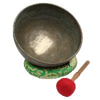 [old], Buddhist [real Antique] Hand Beaten [jambati] Singing Bowl, [select Accessories]