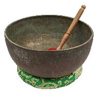 [old], Buddhist [real Antique] Hand Beaten [jambati] Singing Bowl, [select Accessories]