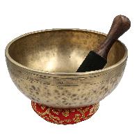 [old], Buddhist [real Antique] Hand Beaten [jambati] Singing Bowl, [select Accessories]