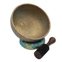 [old], Buddhist [real Antique] Hand Beaten [jambati] Singing Bowl, [select Accessories]