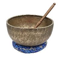 [old], Buddhist [real Antique] Hand Beaten [jambati] Singing Bowl, [select Accessories]