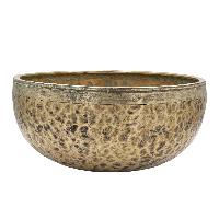 [old], Buddhist [real Antique] Hand Beaten [jambati] Singing Bowl, [select Accessories]