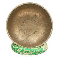 [old], Buddhist [real Antique] Hand Beaten [jambati] Singing Bowl, [select Accessories]