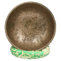 [old], Buddhist [real Antique] Hand Beaten [jambati] Singing Bowl, [select Accessories]