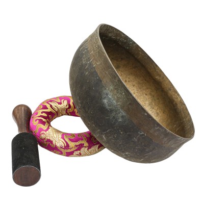 [old], Buddhist Hand Beaten Ultabati Singing Bowl, [real Antique], [select Accessories]