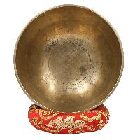 [old], Buddhist [real Antique] Hand Beaten [jambati] Singing Bowl, [select Accessories]