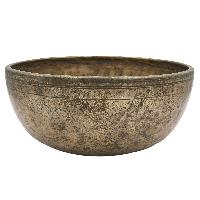 [old], Buddhist [real Antique] Hand Beaten [jambati] Singing Bowl, [select Accessories]