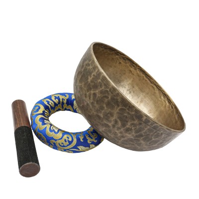 [old], Buddhist [real Antique] Hand Beaten [jambati] Singing Bowl, [select Accessories]