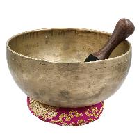 [old], Buddhist [real Antique] Hand Beaten [jambati] Singing Bowl, [select Accessories]