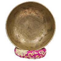[old], Buddhist [real Antique] Hand Beaten [jambati] Singing Bowl, [select Accessories]