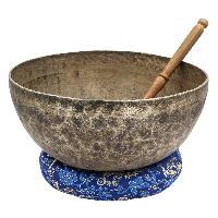 [old], Buddhist [real Antique] Hand Beaten [jambati] Singing Bowl, [select Accessories]