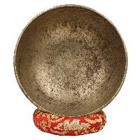 [old], Buddhist [real Antique] Hand Beaten [jambati] Singing Bowl, [select Accessories]