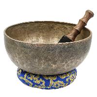 [old], Buddhist [real Antique] Hand Beaten [jambati] Singing Bowl, [select Accessories]