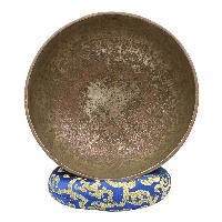 [old], Buddhist [real Antique] Hand Beaten [jambati] Singing Bowl, [select Accessories]
