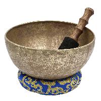 [old], Buddhist [real Antique] Hand Beaten [jambati] Singing Bowl, [select Accessories]