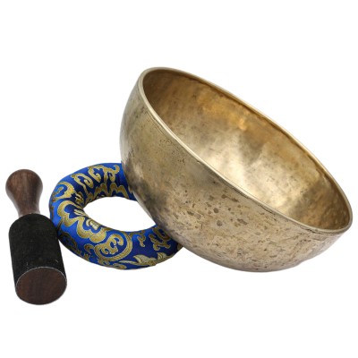 [old], Buddhist [real Antique] Hand Beaten [jambati] Singing Bowl, [select Accessories]