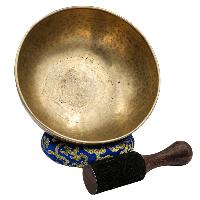 [old], Buddhist [real Antique] Hand Beaten [jambati] Singing Bowl, [select Accessories]