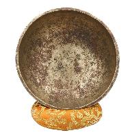[old], Buddhist [real Antique] Hand Beaten [jambati] Singing Bowl, [select Accessories]