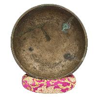 [old], Buddhist [real Antique] Hand Beaten [jambati] Singing Bowl, [select Accessories]