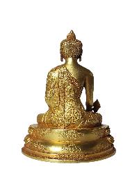 Buddhist Miniature Statue Of Medicine Buddha, [gold Plated]