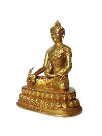 Buddhist Miniature Statue Of Medicine Buddha, [gold Plated]