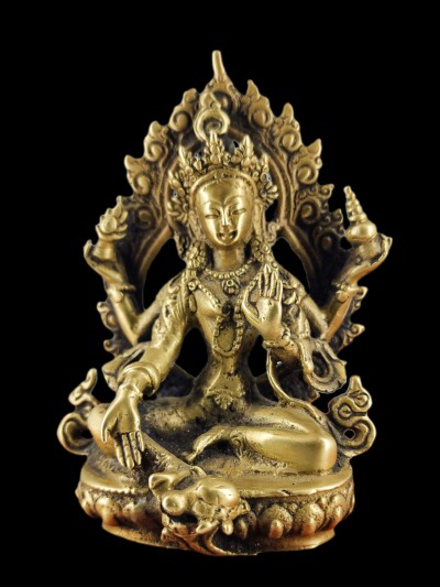 Handmade Statue Of Lakshmi, [bronze Finishing]