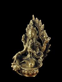 Handmade Statue Of Lakshmi, [bronze Finishing]