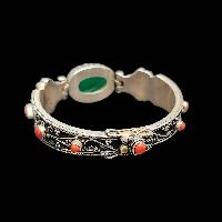 Metal Bracelet With [stone Setting], Turquoise