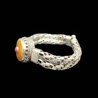 Metal Bracelet With [stone Setting], Amber And Colora