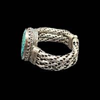 92.5 Sterling Silver Bracelet With [stone Setting], [turquoise]