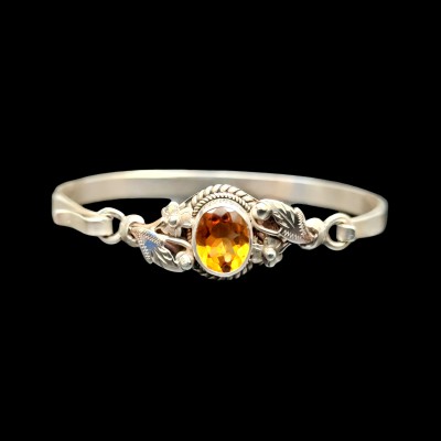 Sterling Silver Bracelet With [stone Setting], [free Size]