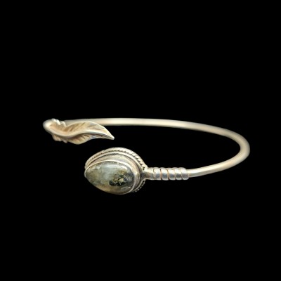 Sterling Silver Bracelet With [stone Setting], [free Size]