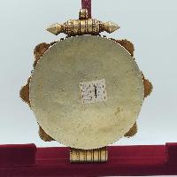 [sterlin Silver] Tibetan Ghau Box With Ashtamangala, [gold Plated], [stone Setting]